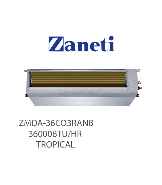 یونیت داخلی داکت اسپلیت 36000 سرد تروپیکال دور ثابت زانتی مدل ZMDA-36CO3RANB