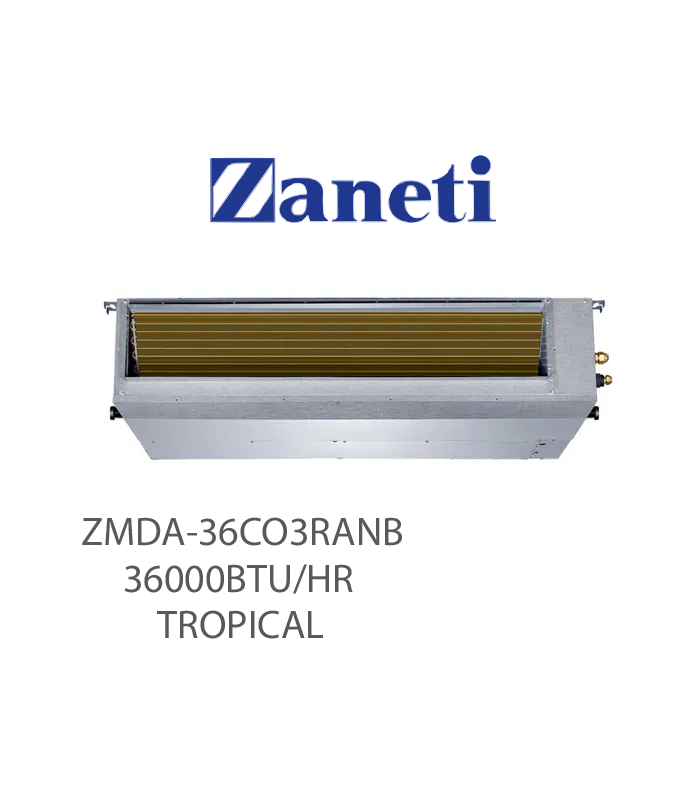 یونیت داخلی داکت اسپلیت 36000 سرد تروپیکال دور ثابت زانتی مدل ZMDA-36CO3RANB